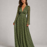 Floral Long Sleeve Maxi Dress