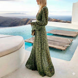 Floral Long Sleeve Maxi Dress