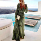 Floral Long Sleeve Maxi Dress