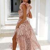 Floral Ruffle Maxi Dress