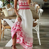 Bohemian Embroidered Maxi Dress