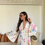 Floral Kimono Maxi Dress