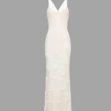 Floral Appliqué Maxi Dress