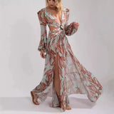 Floral Plunge Maxi Dress