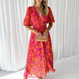 Floral V-Neck Maxi Dress