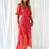 Floral V-Neck Maxi Dress