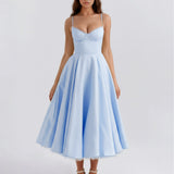 Sweetheart Neck Midi Dress