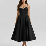 Sweetheart Neck Midi Dress