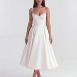 Sweetheart Neck Midi Dress