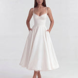 Sweetheart Neck Midi Dress
