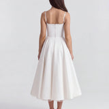 Sweetheart Neck Midi Dress