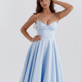 Sweetheart Neck Midi Dress