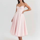 Sweetheart Neck Midi Dress