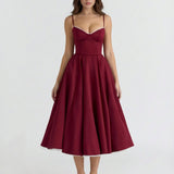 Sweetheart Neck Midi Dress