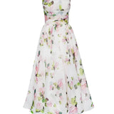 Floral Strapless Midi Dress