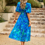 Floral Flutter Sleeve Midi Dress