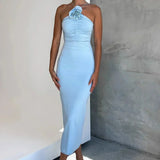 One-Shoulder Bodycon Midi Dress