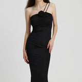 One-Shoulder Bodycon Midi Dress