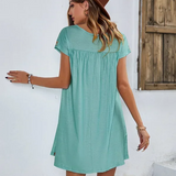 Bohemian Embroidered Swing Dress