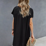 Bohemian Embroidered Swing Dress