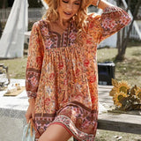 Bohemian Printed Tunic Dress
