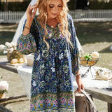 Bohemian Printed Tunic Dress
