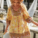 Bohemian Printed Tunic Dress
