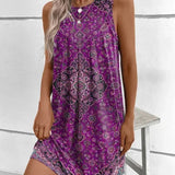 Bohemian Sleeveless Shift Dress