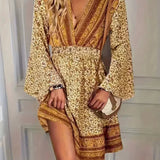 Bohemian Wrap Mini Dress