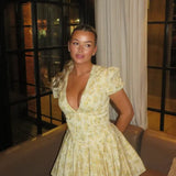 Floral Ruffle Mini Dress