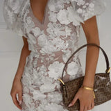 Floral Puff Sleeve Mini Dress