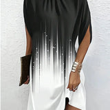 Sleeveless Draped Shift Dress