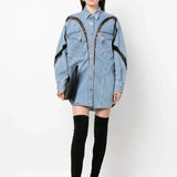 Denim Button Front Shirt Dress