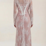 Women's Floral Mesh Maxi Dress