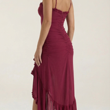 Women's Ruffle Hem Slip Maxi Dress