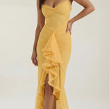 Women's Ruffle Hem Slip Maxi Dress