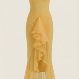 Women's Ruffle Hem Slip Maxi Dress
