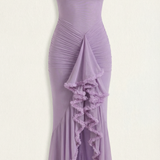 Women's Ruffle Hem Slip Maxi Dress