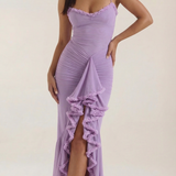 Women's Ruffle Hem Slip Maxi Dress