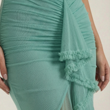 Women's Ruffle Hem Slip Maxi Dress