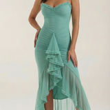 Women's Ruffle Hem Slip Maxi Dress