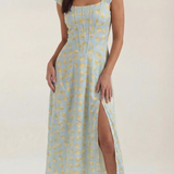 Women's Floral Sleeveless Midi Dress