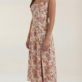 Women's Floral Sleeveless Midi Dress