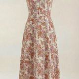 Women's Floral Sleeveless Midi Dress