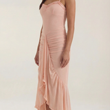 Women's Ruffle Hem Slip Maxi Dress