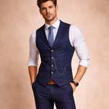 Men's Classic Tweed Waistcoat for Layering