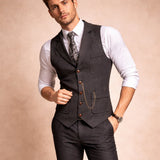Men's Classic Tweed Waistcoat for Layering