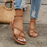 Crisscross Ankle Strap Sandals