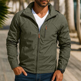 Men's Regular-Fit Zip Outdoor Jacket, Stand Collar