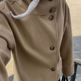 Women's Tailored Wool Button-Front Jacket